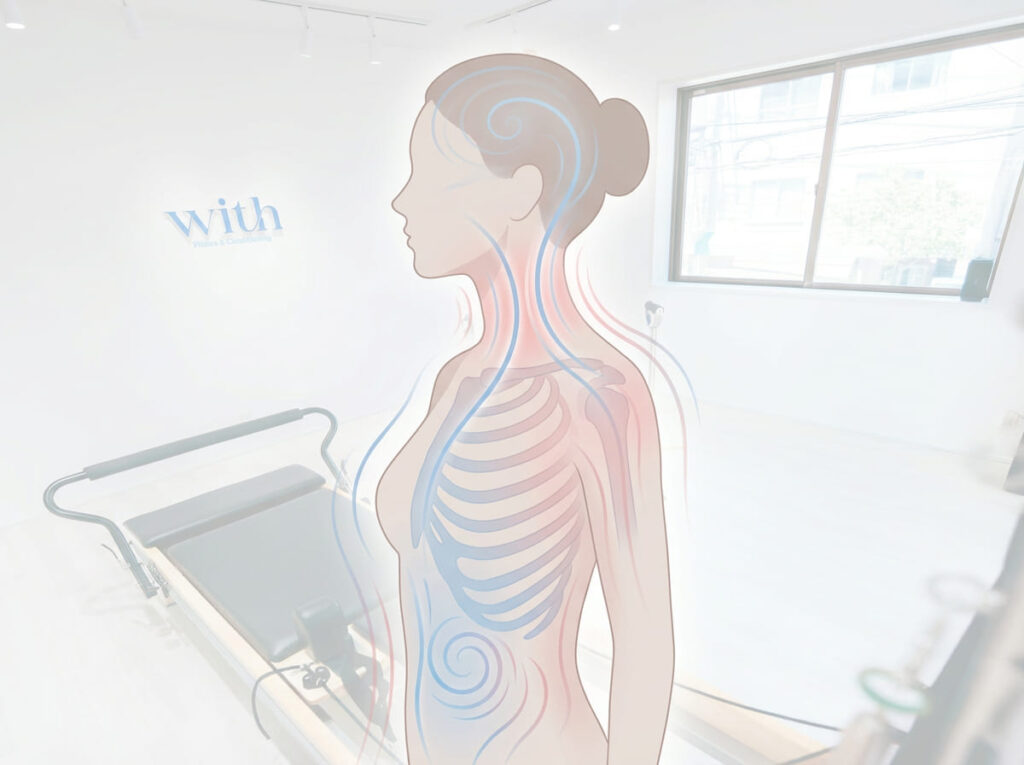 首は頭の重さや姿勢、呼吸の影響を受けやすい部位であることを示すイメージ