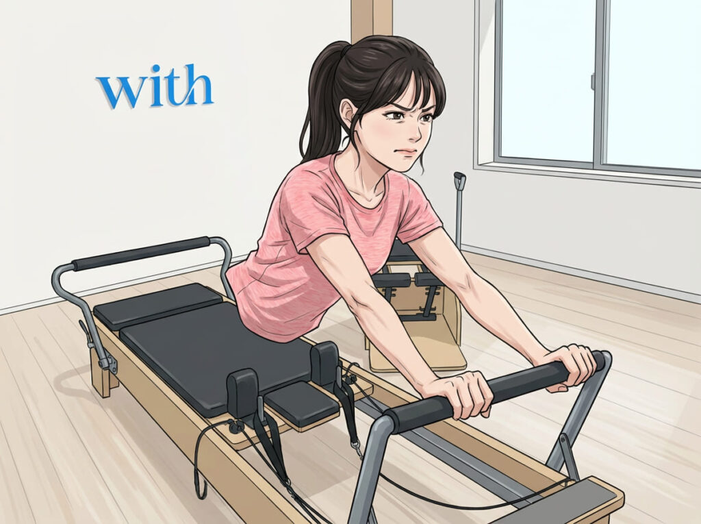 筋力を意識しすぎて膝に負担をかけながら動いている状態を表すイメージ