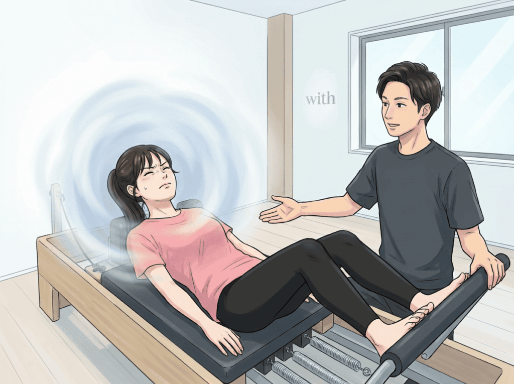 身体の感覚に意識を向けすぎることで分かりにくくなっている状態を示したイラスト