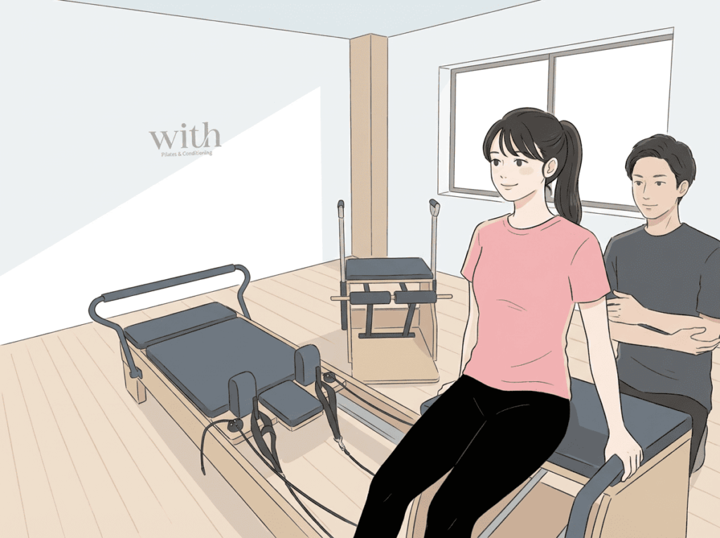 力を入れすぎずに姿勢を保っている状態のイメージ