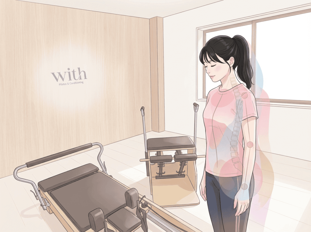 体重のかかり方や関節の位置を感じ取る感覚に注目したイメージ