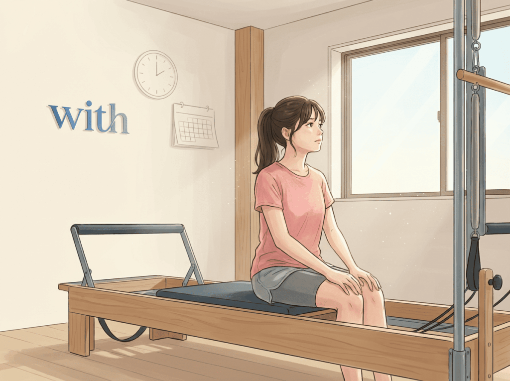 立っている場面ごとの身体の負担を振り返っている様子を表したイラスト