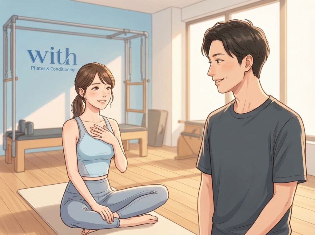 運動に対する不安が整理され、落ち着いて向き合えている様子を示すイラスト