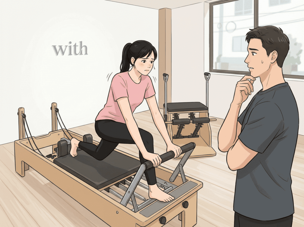 評価が整理されないまま運動すると力みや左右差が出やすいことを示すイメージ