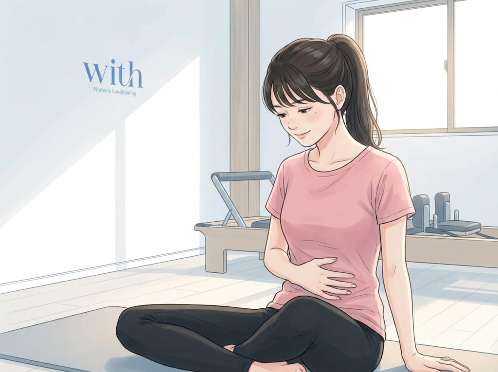 自分の身体状態を基準に考えている様子のイメージ