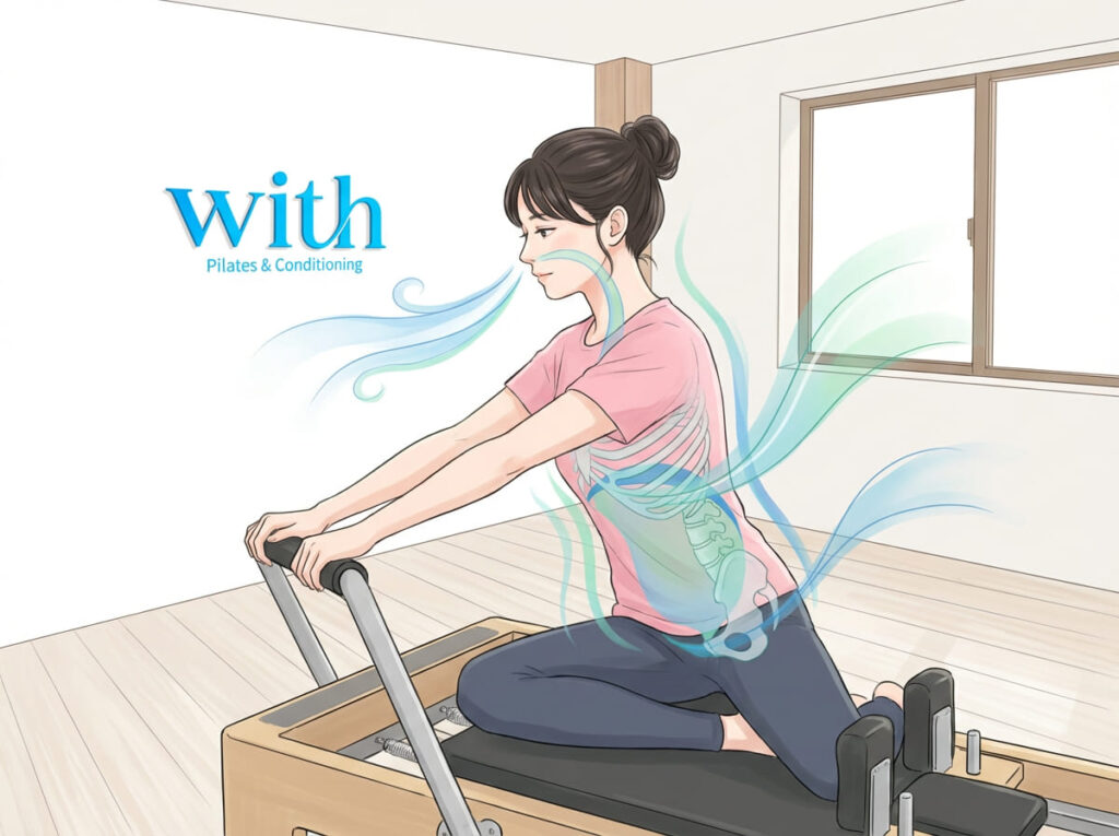 ピラティスが姿勢・呼吸・体幹の協調を重視する運動であることを示すイメージ