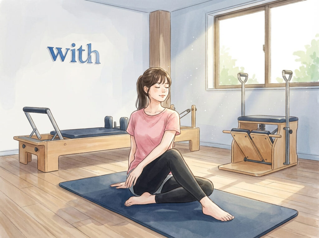 身体の使い方や感覚の変化に意識が向いている様子のイメージ