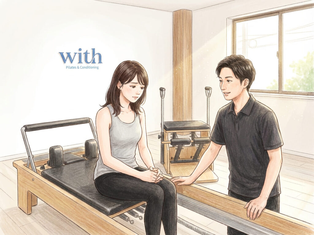 ピラティスを続けてよいか判断する場面｜首の違和感の見極め