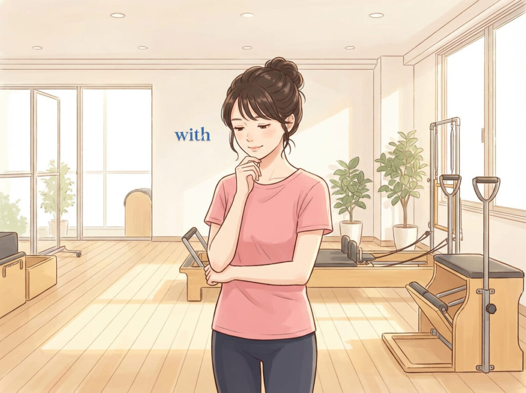 反り腰でも運動の判断が必要であることを示す立ち止まる人物のイメージ