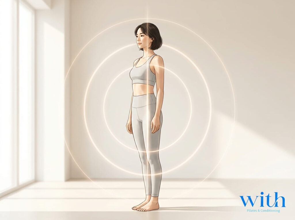 身体バランスとして整った姿勢を示す全身姿勢図