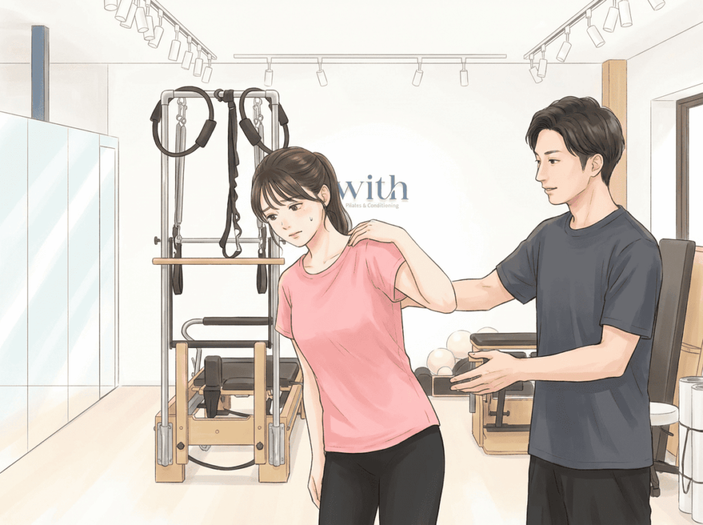 運動開始前に身体状態の判断が重要であることを示す説明イメージ