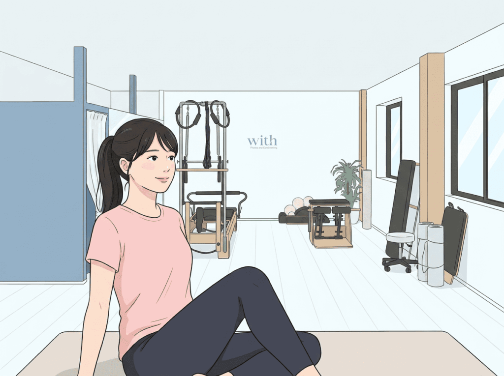 腰痛について理解し安心した表情を見せる人物