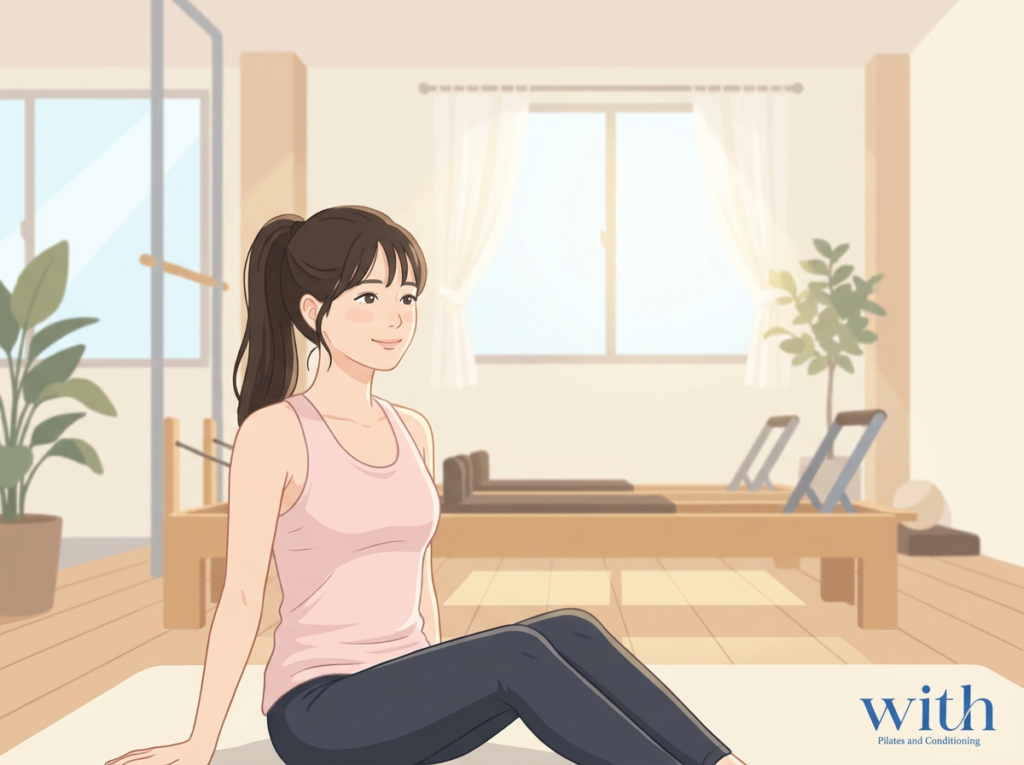 腰痛への不安が軽減し安心した表情を見せる人物