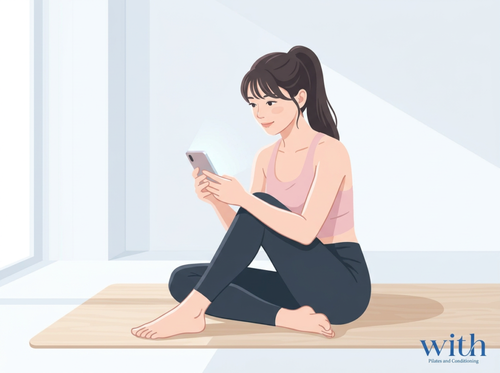 腰痛についてLINE相談を行っている人物のイメージ