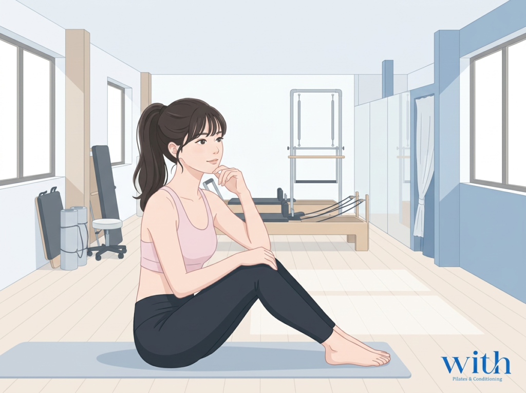 腰痛について整理し今後の対応を考えている人物