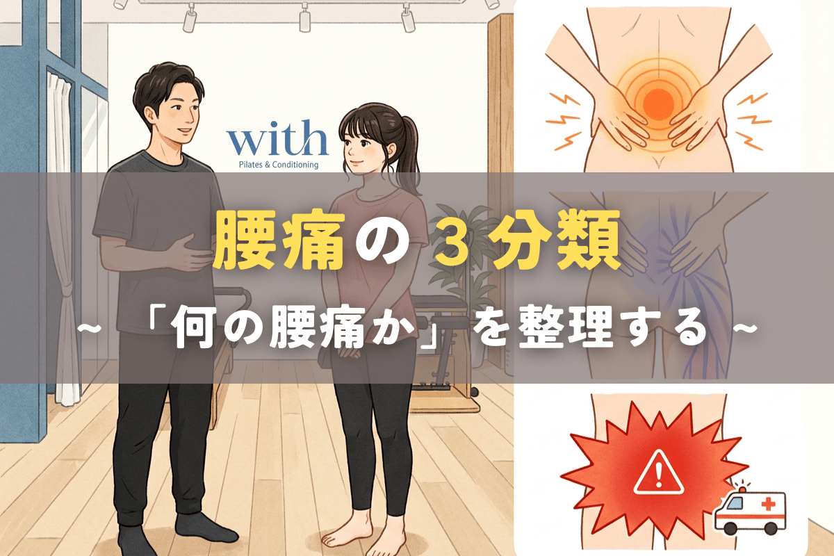 腰痛の分類を整理する理学療法士｜非特異的腰痛・神経痛・危険な腰痛を解説